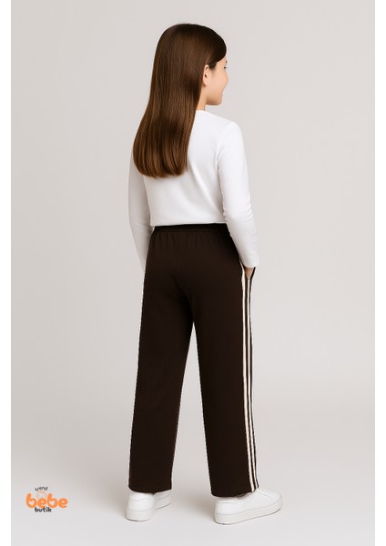 Kız Çocuk Cepli Mevsimlik Eşofman Pantolon Çift Yan Şeritli,lastikli Bel,spor, Günlük Rahat Pantolon modelleri