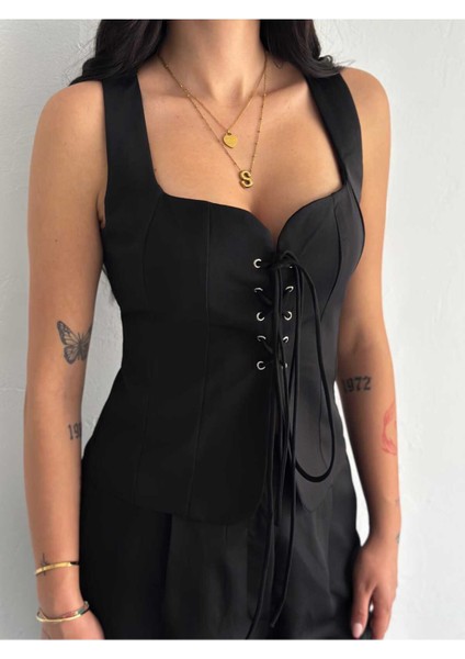 Yelek Pantolon Takım Ön Bağlama Premıum Kumaş indirimleri