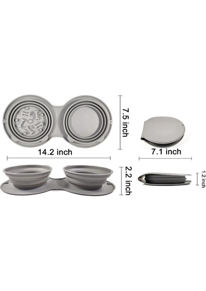 Mikopet Katlanabilir Ikili Mama ve Su Kabı indirimleri