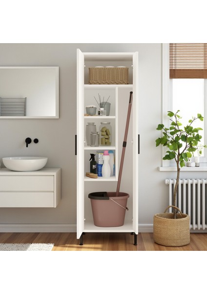 Çok Amaçlı Dolap Vileda Banyo Dolabı Kiler Dolabı Beyaz fiyatları