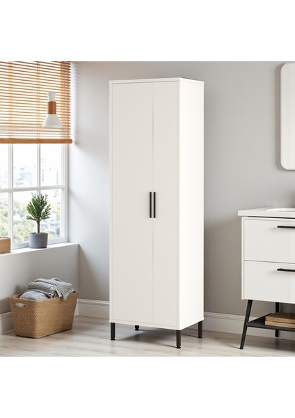 Çok Amaçlı Dolap Vileda Banyo Dolabı Kiler Dolabı Beyaz modelleri