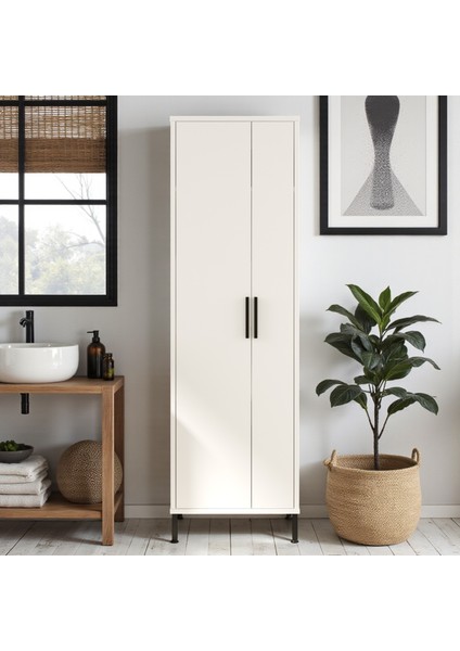 Çok Amaçlı Dolap Vileda Banyo Dolabı Kiler Dolabı Beyaz fırsatları