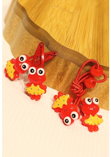 Ikili Lüks Figürlü Küçük Lastik ve Çıtçıt Toka