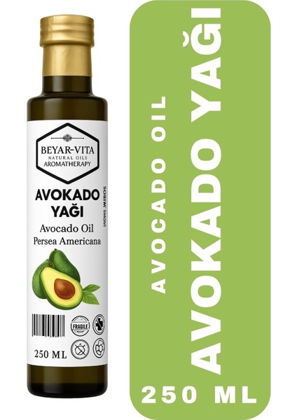 Avokado Yağı 250 ml - soğuk sıkım - %100 doğal ve saf