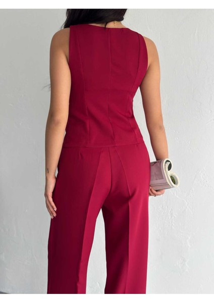 Yelek Pantolon Takım Ön Bağlama Premıum Kumaş fırsatları