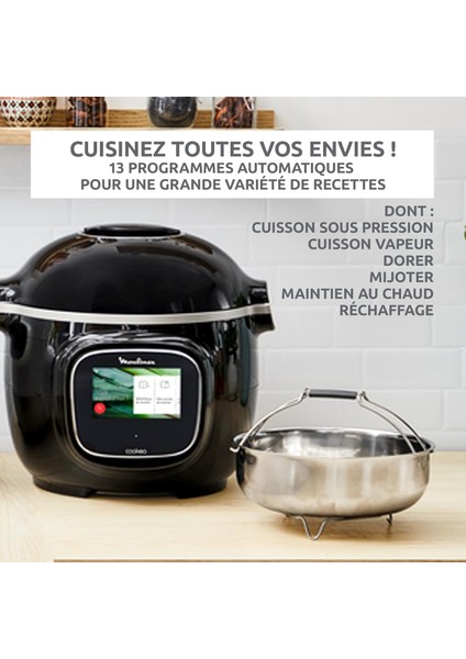 Cookeo Touch Wifi Akıllı Düdüklü Tencere + Kek Kalıbı, 6l, 250 Tarif, Dokunmatik Ekran** indirimleri