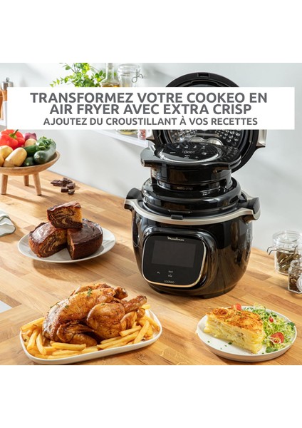 Cookeo Touch Wifi Akıllı Düdüklü Tencere + Kek Kalıbı, 6l, 250 Tarif, Dokunmatik Ekran**