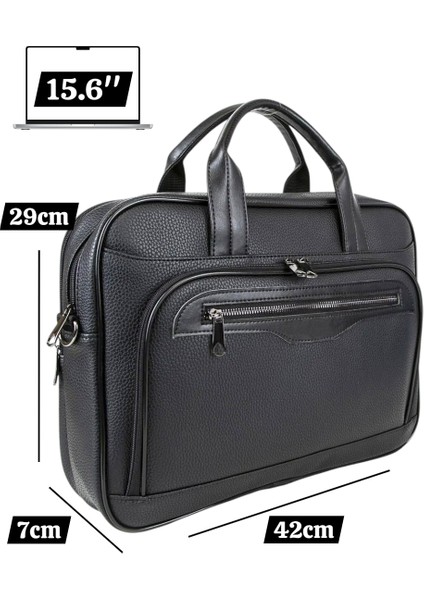 Deri 15.6" Laptop Çantası – 4 Bölmeli, Evrak & Notebook Çantası, Sünger Destekli, Su Geçirmez fiyatları