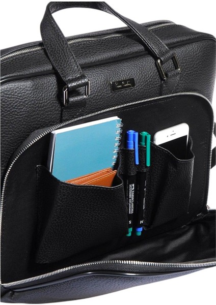 Deri 15.6" Laptop Çantası – 4 Bölmeli, Evrak & Notebook Çantası, Sünger Destekli, Su Geçirmez fırsatları