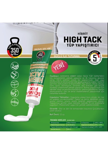 High Tack Güçlü Montaj Yapıştırıcısı – Güçlü Ilk Tutunma – Ahşap, Mermer, Fayans, Pvc, Metal Yapıştırma fiyatları