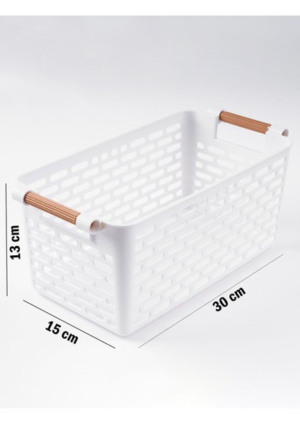 6 Adet Çok Amaçlı Plastik Tutacaklı Organizer Sepet, Dolap, Çekmece ve Banyo Için modelleri