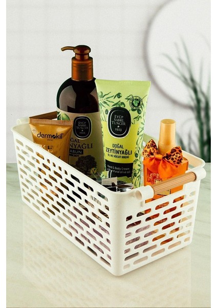 6 Adet Çok Amaçlı Plastik Tutacaklı Organizer Sepet, Dolap, Çekmece ve Banyo Için fırsatları