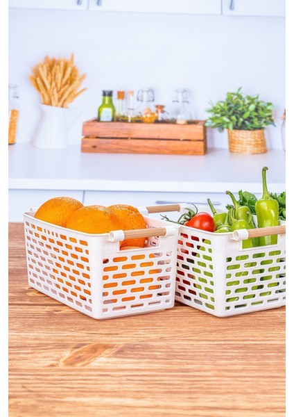 6 Adet Çok Amaçlı Plastik Tutacaklı Organizer Sepet, Dolap, Çekmece ve Banyo Için indirimleri