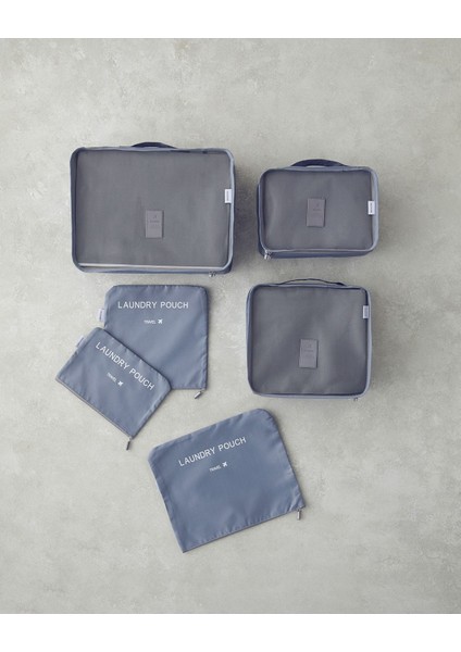 6'lı Gri Organizer Seti, Pratik ve Şık Saklama Çözümü