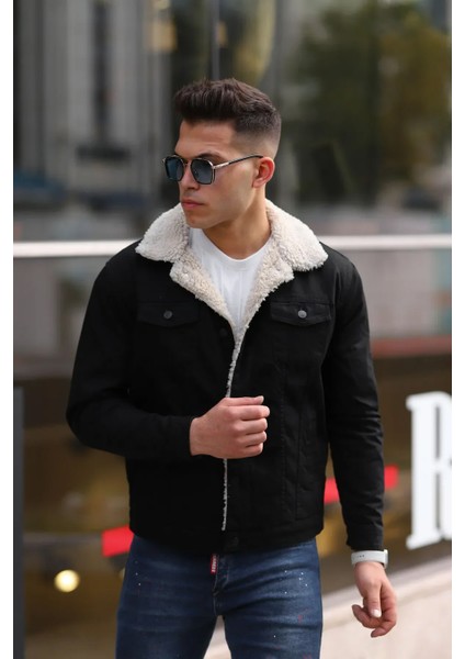 Erkek Kürklü Denim Kot Mont – Kışlık Sıcak ve Şık Dış Giyim modelleri