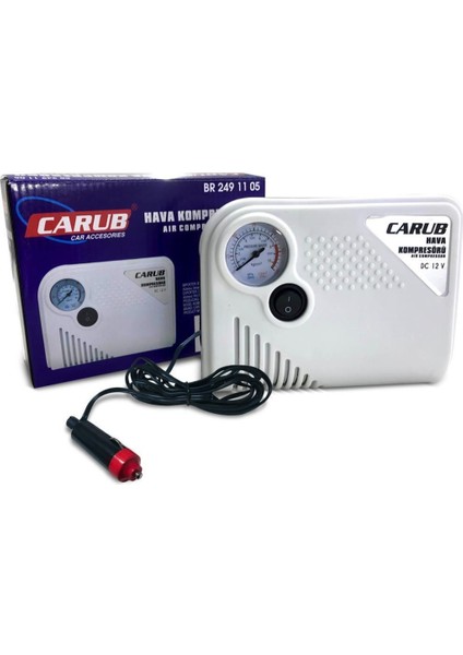Carub 2491105 Mini Hava Kompresörü Taşınabilir 12 Volt 150 Psi