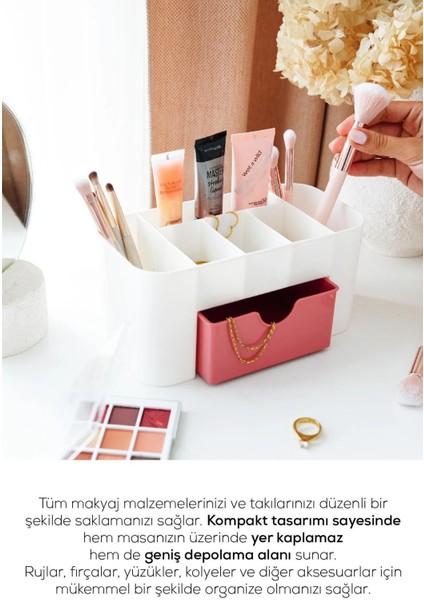 7 Bölmeli Çekmeceli Çok Amaçlı Düzenleyici, Pembe fırsatları