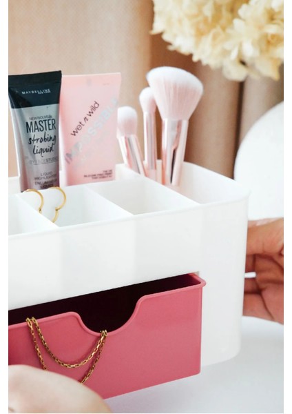 7 Bölmeli Çekmeceli Çok Amaçlı Düzenleyici, Pembe indirimleri