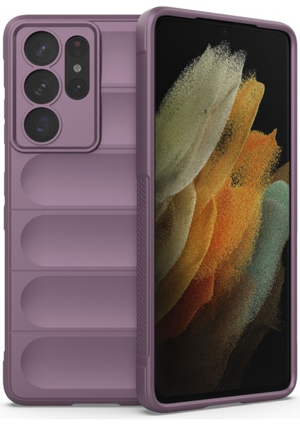 Samsung Galaxy S21 Ultra 5g Için Sağlam Telefon Kılıfı, Düşmeye Lı Hassas Kesik Tpu Kapak-Açık Mor (Yurt Dışından)
