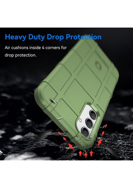 Samsung Galaxy A24 4g Için Düşmeye Dayanıklı Tpu Telefon Kılıfı (162,1 x 77,6 x 8,3 Mm) Sağlam Kare Izgara Dokulu Telefon Kılıfı-Yeşil (Yurt Dışından) modelleri