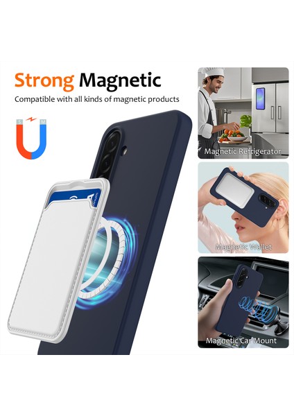 Samsung Galaxy A36 5g/galaxy A56 5g Kılıf Magsafe Anti-Düşme Sıvı Silikon Telefon Kılıfı ile Uyumlu-Koyu Mavi (Yurt Dışından) fırsatları