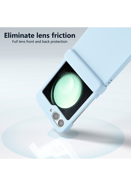 Samsung Galaxy Z Flip6 5g Kılıf Cilt-Dokunmatik Pc Telefon Kılıfı Menteşe Korumalı-Bebek Mavisi (Yurt Dışından) modelleri