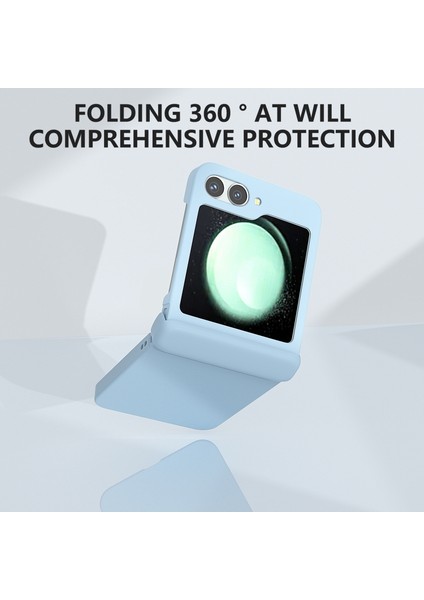 Samsung Galaxy Z Flip6 5g Kılıf Cilt-Dokunmatik Pc Telefon Kılıfı Menteşe Korumalı-Bebek Mavisi (Yurt Dışından) fırsatları