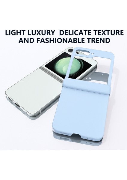 Samsung Galaxy Z Flip6 5g Kılıf Cilt-Dokunmatik Pc Telefon Kılıfı Menteşe Korumalı-Bebek Mavisi (Yurt Dışından) indirimleri