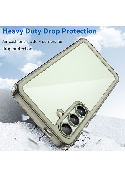 Samsung Galaxy S24 Fe Darbeye Dayanıklı Kılıf Tpu+Akrilik Koruyucu Şeffaf Telefon Kılıfı-Şeffaf Gri (Yurt Dışından) modelleri