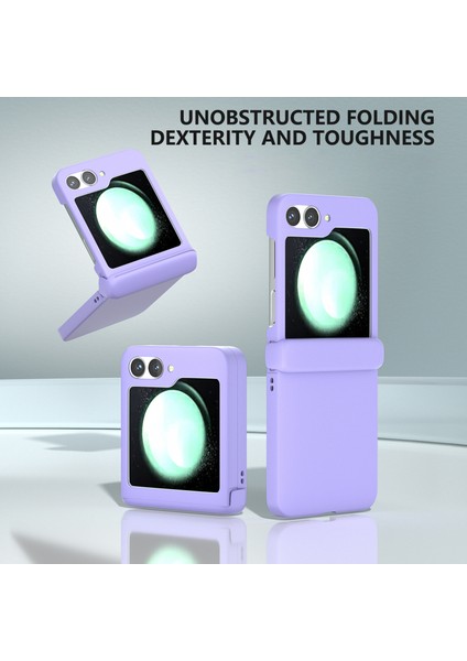 Samsung Galaxy Z Flip6 5g Kılıf Cilt-Dokunmatik Pc Telefon Kılıfı Menteşe Korumalı-Mor (Yurt Dışından) fiyatları