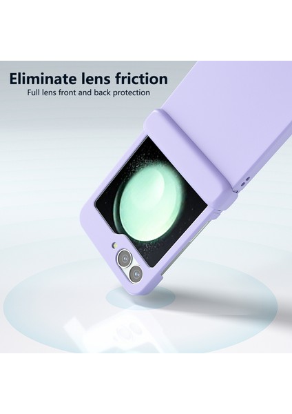 Samsung Galaxy Z Flip6 5g Kılıf Cilt-Dokunmatik Pc Telefon Kılıfı Menteşe Korumalı-Mor (Yurt Dışından) modelleri
