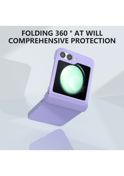 Samsung Galaxy Z Flip6 5g Kılıf Cilt-Dokunmatik Pc Telefon Kılıfı Menteşe Korumalı-Mor (Yurt Dışından) fırsatları