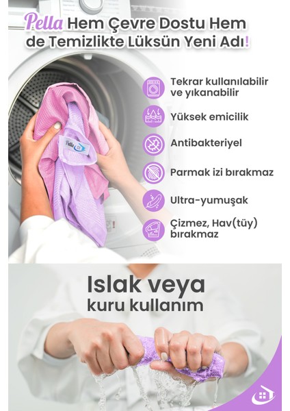 Active Çamaşır Suyu ile Kullanılabilen Tek Mikrofiber 3'lü Temizlik Bezi (40X60) Büyük Boy fırsatları