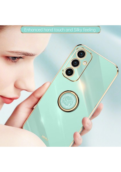 Xınlı Samsung Galaxy A55 5g Cep Telefonu Kılıfı Galvanik Altın Kenarlı Ayaklık Kabuğu-Mor (Yurt Dışından) fırsatları