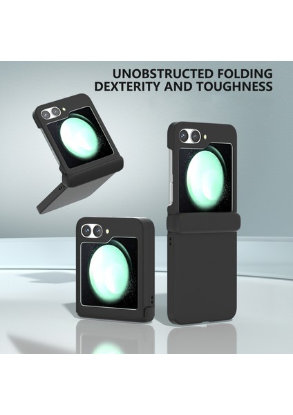 Samsung Galaxy Z Flip6 5g Kılıf Cilt-Dokunmatik Pc Telefon Kılıfı Menteşe Korumalı-Siyah (Yurt Dışından) fiyatları