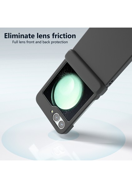 Samsung Galaxy Z Flip6 5g Kılıf Cilt-Dokunmatik Pc Telefon Kılıfı Menteşe Korumalı-Siyah (Yurt Dışından) modelleri