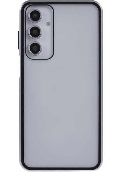 Samsung Galaxy A16 4g/5g Kılıf Çift Taraflı Temperli Cam Manyetik Şeffaf Telefon Kılıfı-Gümüş (Yurt Dışından) fiyatları