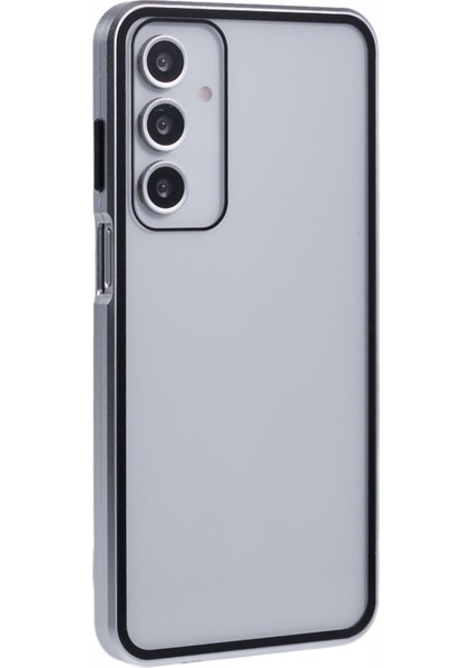 Samsung Galaxy A16 4g/5g Kılıf Çift Taraflı Temperli Cam Manyetik Şeffaf Telefon Kılıfı-Gümüş (Yurt Dışından) fırsatları