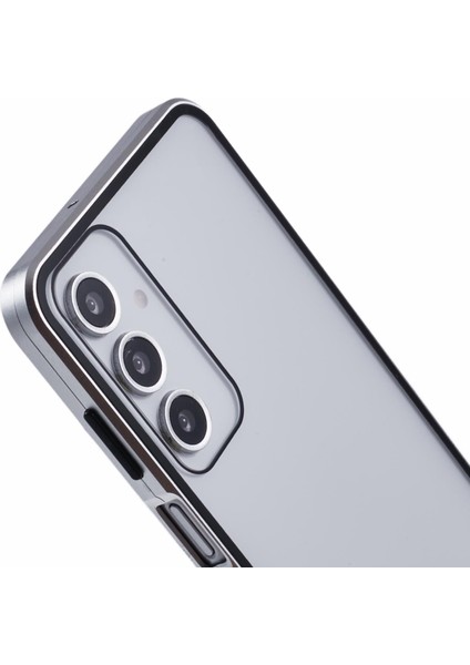 Samsung Galaxy A16 4g/5g Kılıf Çift Taraflı Temperli Cam Manyetik Şeffaf Telefon Kılıfı-Gümüş (Yurt Dışından) indirimleri