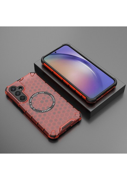 Samsung Galaxy A35 5g Manyetik Kılıf Petek Isı Dağılımı Tpu+Pc Telefon Kılıfı-Kırmızı (Yurt Dışından) indirimleri