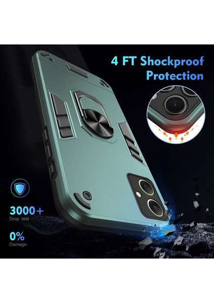 Samsung Galaxy A06 4g Kılıf Pc+Tpu Drop Defend Telefon Kılıfı Halkalı Ayaklık-Yeşil (Yurt Dışından) indirimleri