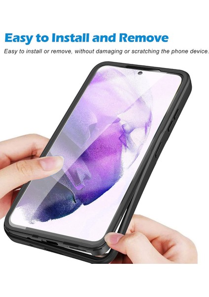 Samsung Galaxy S23 Akrilik+Tpu Şeffaf Telefon Kılıfı Kamera Lens Koruma Telefon Kılıfı Pet Ekran Filmi-Mavi (Yurt Dışından) modelleri