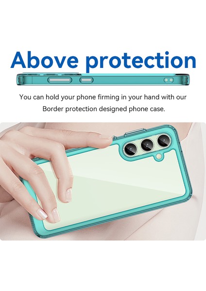 Samsung Galaxy S24 Fe Darbeye Dayanıklı Kılıf Tpu+Akrilik Koruyucu Şeffaf Telefon Kılıfı-Şeffaf Mavi (Yurt Dışından) fırsatları