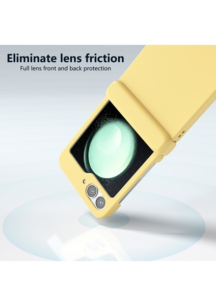 Samsung Galaxy Z Flip6 5g Kılıf Cilt-Dokunmatik Pc Telefon Kılıfı Menteşe Korumalı-Sarı (Yurt Dışından) modelleri