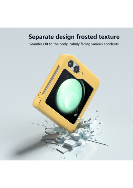 Samsung Galaxy Z Flip6 5g Kılıf Cilt-Dokunmatik Pc Telefon Kılıfı Menteşe Korumalı-Sarı (Yurt Dışından) indirimleri