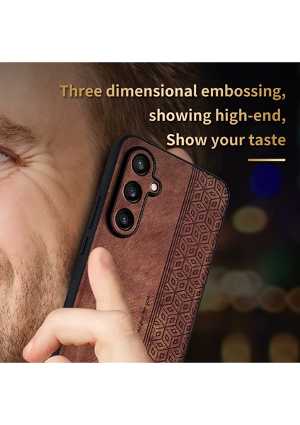 Azns Samsung Galaxy M55 5G/C55 5G/F55 5g Kılıf Ince Yumuşak Tpu+Pu Deri Arka Kapak-Kahverengi (Yurt Dışından) modelleri