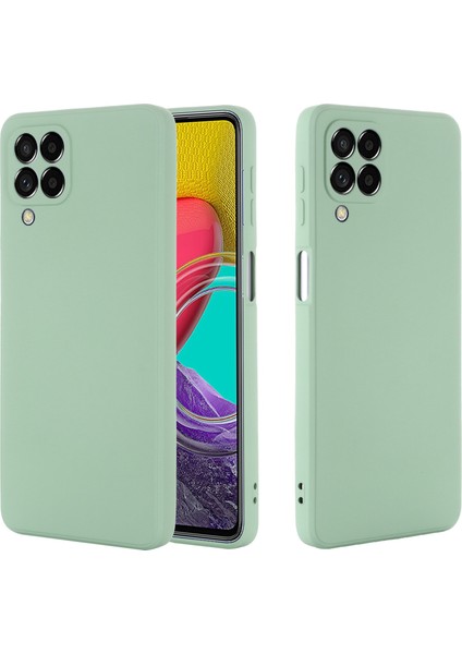 Samsung Galaxy M53 5g Kayışı Anti-Düşme Sıvı Silikon Hafif Kılıf Yumuşak Mikrofiber Astar Koruyucu-Yeşil (Yurt Dışından) fiyatları