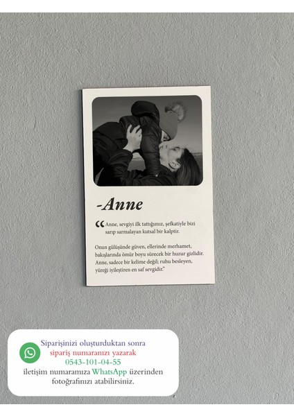 Anne Temalı Duygusal Ahşap Tablo | 20X30 Uv Baskı – Anneler Günü Hediyesi fırsatları