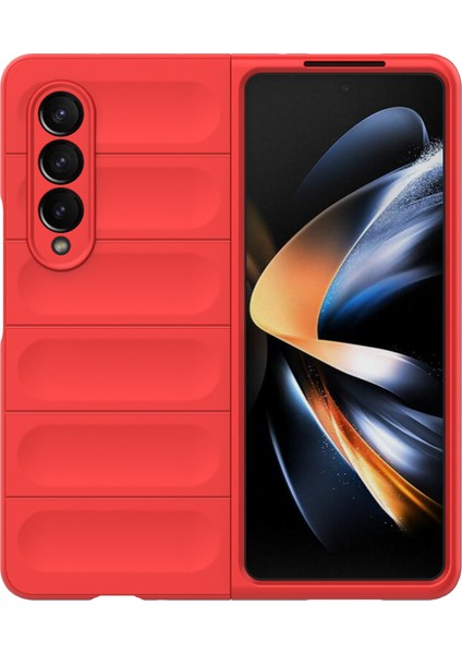 Samsung Galaxy Z Fold4 5g Telefon Kılıfı Sert Pc Darbeye Dayanıklı Kapak-Kırmızı (Yurt Dışından) fiyatları