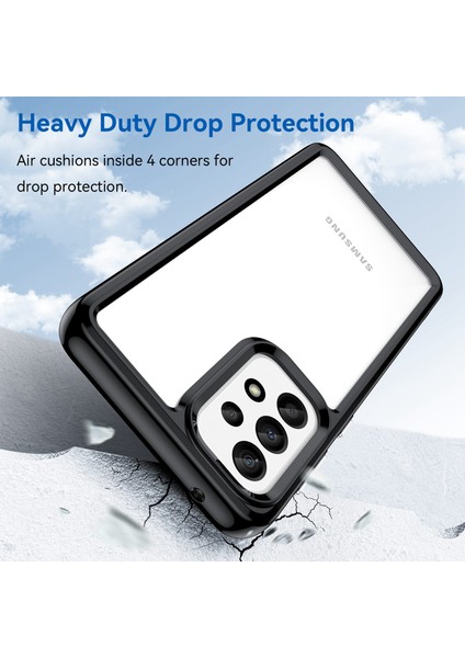 Samsung Galaxy A33 5g Tpu Çerçeve Akrilik Arka Kapak Düşmeye Dayanıklı Koruyucu Telefon Kılıfı-Siyah (Yurt Dışından) modelleri